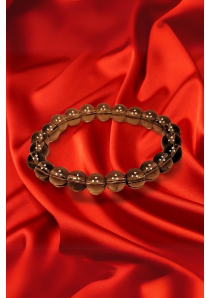 Dumanlı Kuvars Doğal Taş Bileklik Kutulu modelleri