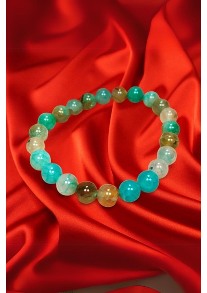 Akuamarin Doğal Taş Bileklik Kutulu modelleri