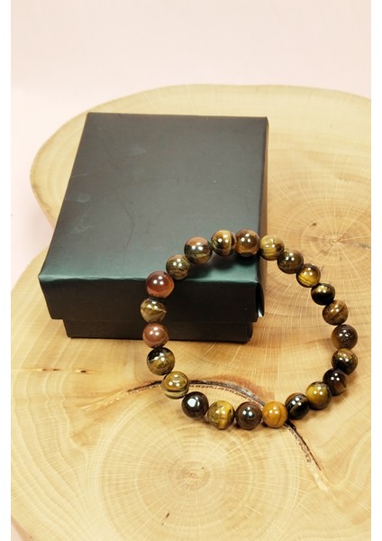 Kaplan Gözü Doğal Taş Bileklik Kutulu fırsatları