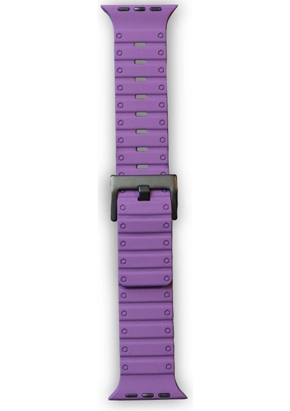 Apple Watch 42MM Magnus Mıknatıslı Silikon Kordon - MOR-(5796)