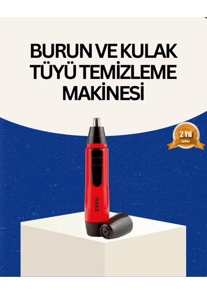 Bfs Raks Kırmızı Tüy Temizleme Cihazı Kulak Burun Pilli Ergonomik