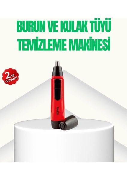 Bfs Kulak Burun Tüy Temizleme Makinası Pilli Kırmızı Ergonomik