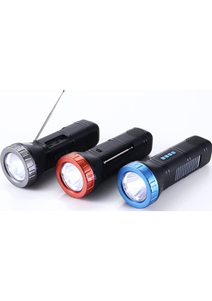 Güneş Enerjili Bluetooth Radyo Özellikli Kamp El Feneri