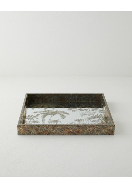 Stria Dekoratif Tepsi 37X37X4 cm Kahverengi fiyatları