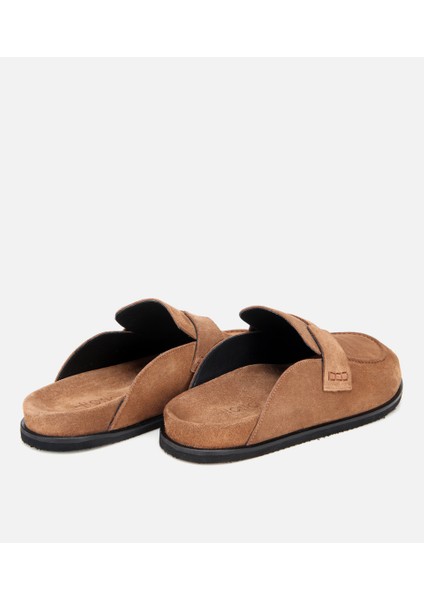 02TEH317530A340 ERKEK Süet Taba Kahverengi Düz Terlik fırsatları