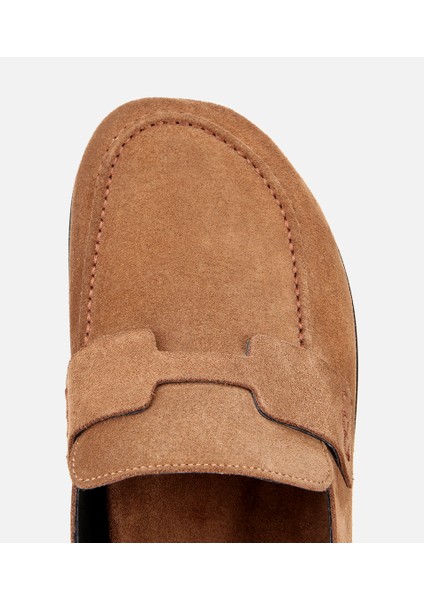 02TEH317530A340 ERKEK Süet Taba Kahverengi Düz Terlik indirimleri