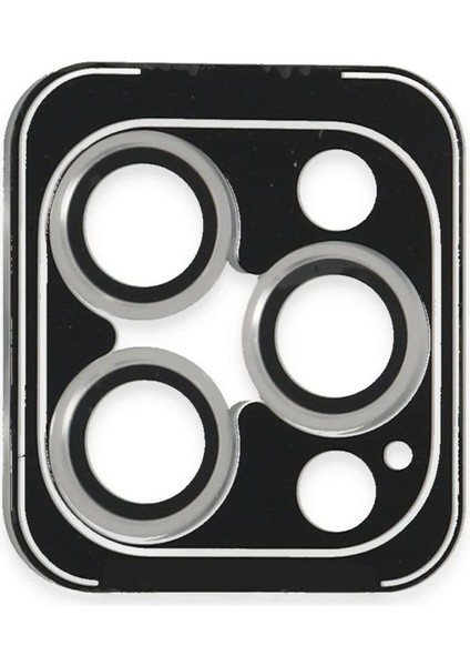 iPhone 16 Pro Max Pvd Metal Kamera Lens - GÜMÜŞ-(5796)