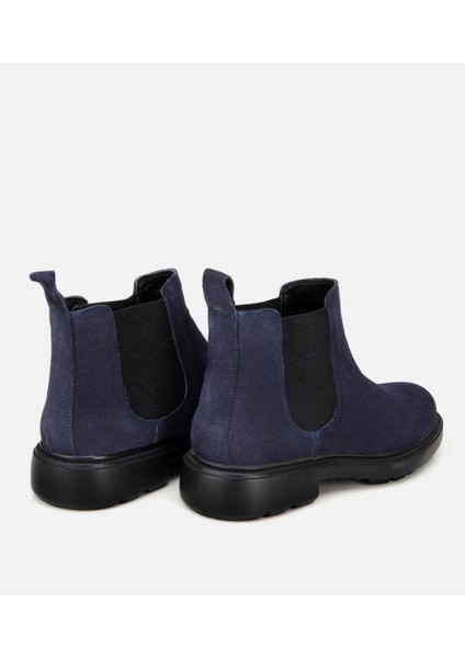 02BOH318160A680 ERKEK Süet Deri Lacivert Lastik Detaylı Chelsea Bot fırsatları