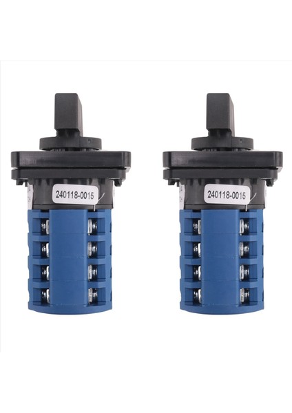 2x Döner Anahtar Açma-On-On-On-On 3 Pozisyonu 4 Faslar 20A 500V Çift Hızlı Motor Küçük Plaka Değişimi Cam Anahtarı Lw8-20 (Yurt Dışından)