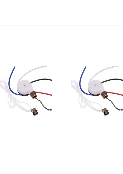 2x Tavan Fan Anahtarı Kiti 3 Hızlı 4 Tel Fan Anahtarı Hız Kontrol Anahtarı ZE-208S Halat Bronzlu Tel Anahtarını Çekme (Yurt Dışından)