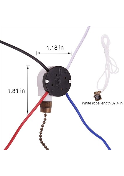 2x Tavan Fan Anahtarı Kiti 3 Hızlı 4 Tel Fan Anahtarı Hız Kontrol Anahtarı ZE-208S Halat Bronzlu Tel Anahtarını Çekme (Yurt Dışından) fiyatları