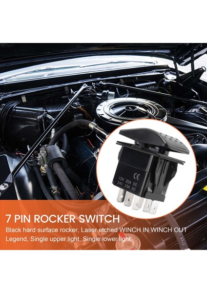 12V 20A Vinç Içinde Vinç Dışarı Açılan Rocker Anahtarı 7 Pin LED Mavi (Yurt Dışından) fırsatları