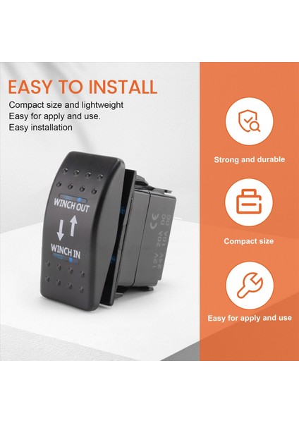 12V 20A Vinç Içinde Vinç Dışarı Açılan Rocker Anahtarı 7 Pin LED Mavi (Yurt Dışından) indirimleri