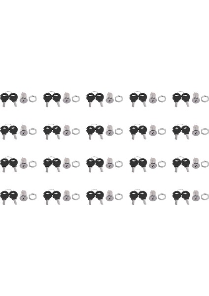 20X Kapalı Iki Terminal Tuş Anahtarı Anahtar Kilit Anahtarı W Tuşları (Yurt Dışından)