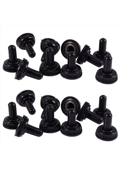 20 x Su Geçirmez Geçiş Anahtarı Önyükleme Kapağı Siyah Kauçuk Kapak 6mm Çapında (Yurt Dışından)
