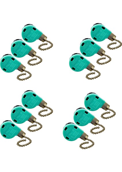 12 Paket Tavan Fan Anahtarı 3 Hızlı 4 Telli Zing Kulu ZE-268S6 Fan Çekme Zinciri Anahtarı Yedek Hız Kontrol Anahtarı (Yurt Dışından)