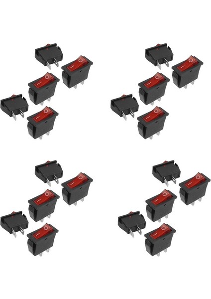 20 Pcs 2 Pin Spst Kırmızı Neon Işık Açık/kapalı Rocker Anahtarı Ac 16A/250V 20A/125V (Yurt Dışından)