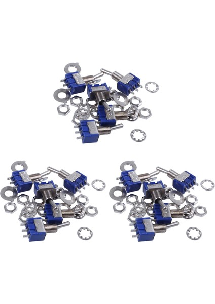 15 Pcs Ac 3A/250V 6A/125V On/on Spdt Mini 2 Konum Mandal Alma Geçiş Anahtarı (Yurt Dışından)