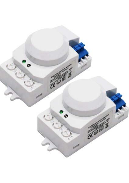 2x 5 8ghz Hf Sistem LED Mikrodalga 360 Derece Hareket Sensörü Işık Anahtarı Gövde Hareket Dedektörü Beyaz (Yurt Dışından)
