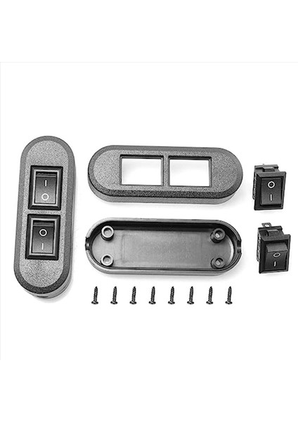 2x Gömülü Tel Anahtarı Siyah Dubleks Anahtarı Düz Bir Rocker Anahtarı Çift Kontrol Masa Lambası Için Uygun (Yurt Dışından) modelleri