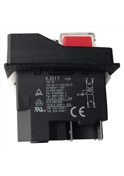 2x Elektromanyetik Anahtarlar Bahçe Araçları Için Pushbutton Anahtarları KJD17 220V 4 Pın -Termınals (Yurt Dışından) indirimleri