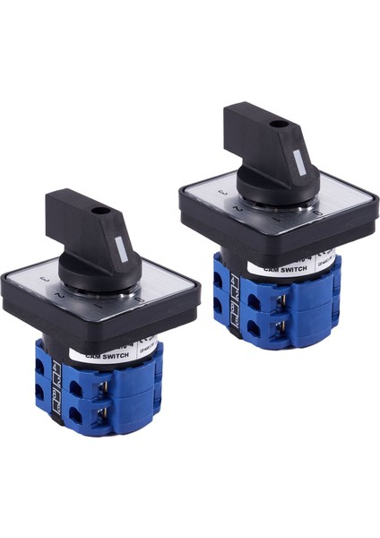 2x 8 Terminaller 5 Pozisyonlar Ana Kontrol Döner Cam Anahtarı 20A Siyah+Mavi (Yurt Dışından)