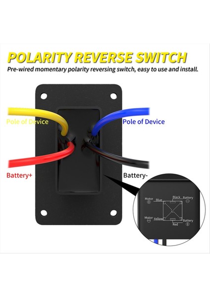 2pcs Ters Polarite Anahtarı 12V Dpdt Anlık 3 Konum Rocker Switch IP67 Su Geçirmez Deniz Kapalı Açık 20A Için Rv Için (Yurt Dışından) fiyatları