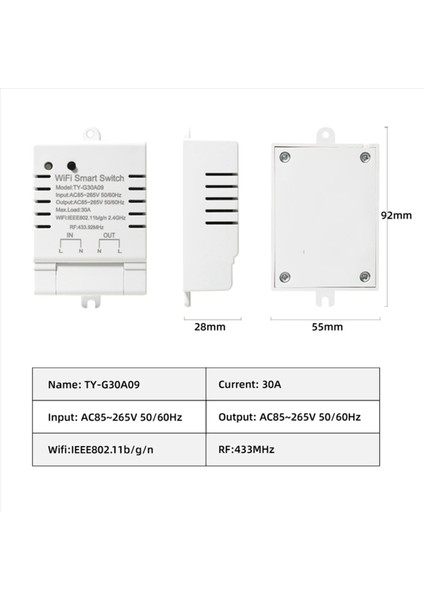 2x Tuya Akıllı Wifi Anahtar Dıy Zamanlayıcı Ac 85-265V Wifi Kablosuz Denetleyici 30A Güç Monitörü Kwh Alexa Google Home Için (Yurt Dışından) fırsatları