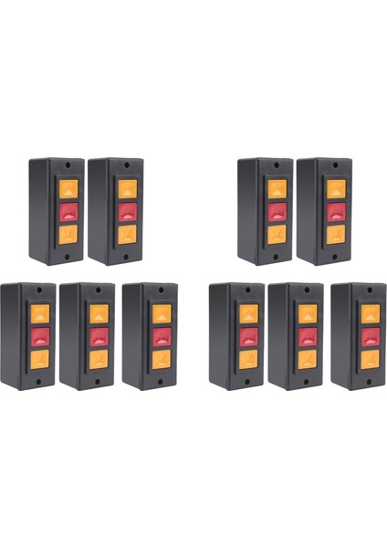 10X Garaj Kapı Açıcı Elektrikli Kapı Rulosu Anahtar Kilit Kutusu Yüzeye Monte Gizli Düğme Anahtarı C (Yurt Dışından)