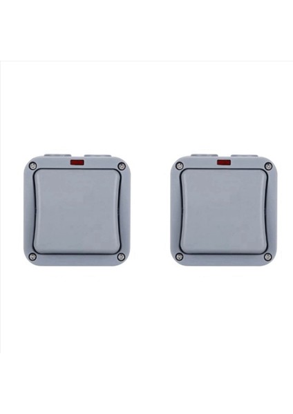 2x IP66 Duvar Elektrik Anahtarı 220V Işık Su Geçirmez Kapalı Güvenlik Düğmesi Pc Güçünde Fikalisi Gece (A) (Yurt Dışından)