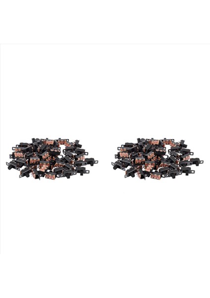 100 Pc On/on 2 Konum 1P2T Spdt Spdt Mini Panel Slayt Anahtarı Lehim Lug SS12F1-G3 (Yurt Dışından)