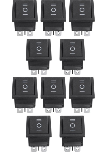 10 Pcs 6 Pin Dpdt Siyah Düğmesi Aç/kapalı/açık Rocker Anahtarı Ac 250V/15A 125V/20A (Yurt Dışından)