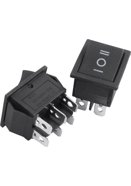10 Pcs 6 Pin Dpdt Siyah Düğmesi Aç/kapalı/açık Rocker Anahtarı Ac 250V/15A 125V/20A (Yurt Dışından) fırsatları