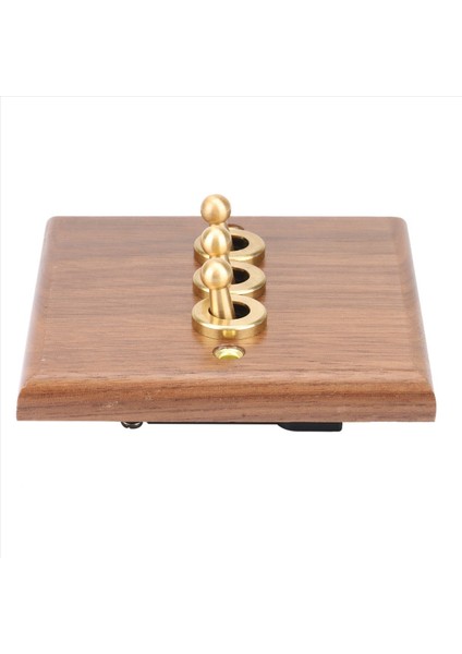 2x Retro Amerikan Endüstriyel Stil Işık Anahtarı Soketi Masif Ahşap Pirinç Geçiş Anahtarı Plakası Antik Evde Kalma Anahtarı (3) (Yurt Dışından) modelleri