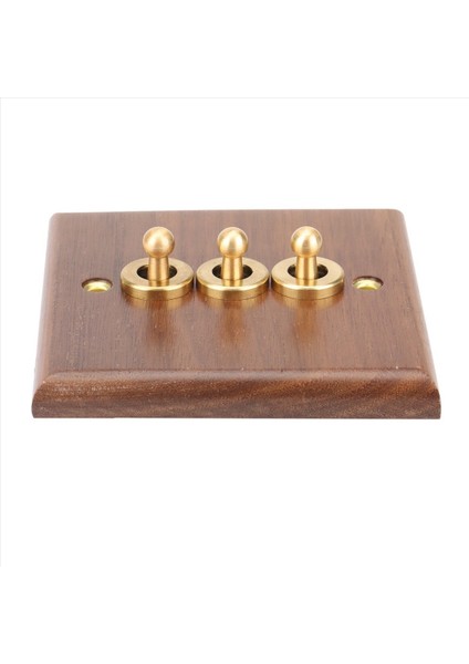 2x Retro Amerikan Endüstriyel Stil Işık Anahtarı Soketi Masif Ahşap Pirinç Geçiş Anahtarı Plakası Antik Evde Kalma Anahtarı (3) (Yurt Dışından) indirimleri