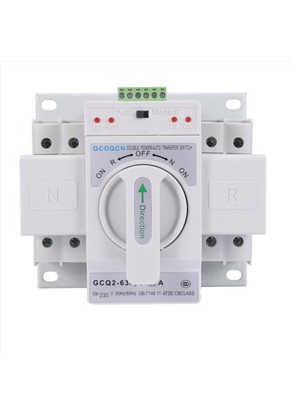 2x Çift Güç Otomatik Aktarım Anahtarı 2P63A Anahtar Dişli Anahtarı Cb Sınıf Ats Ana Sayfa Tek Faz 220V (Yurt Dışından) fiyatları
