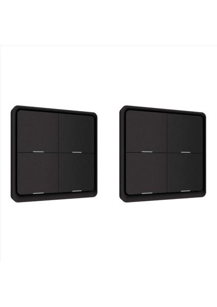 2x 4 Tuya Zıgbee Için Çannı Kablosuz 12 Sahne Anahtarı Push Düğme Denetleyicisi Pil Güçlü Otomasyon Senaryosu Siyah (Yurt Dışından)