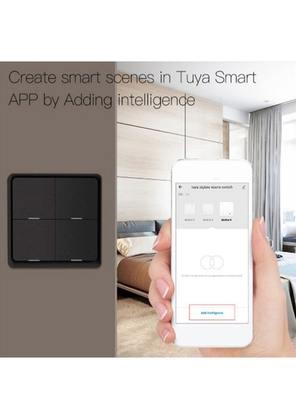 2x 4 Tuya Zıgbee Için Çannı Kablosuz 12 Sahne Anahtarı Push Düğme Denetleyicisi Pil Güçlü Otomasyon Senaryosu Siyah (Yurt Dışından) modelleri