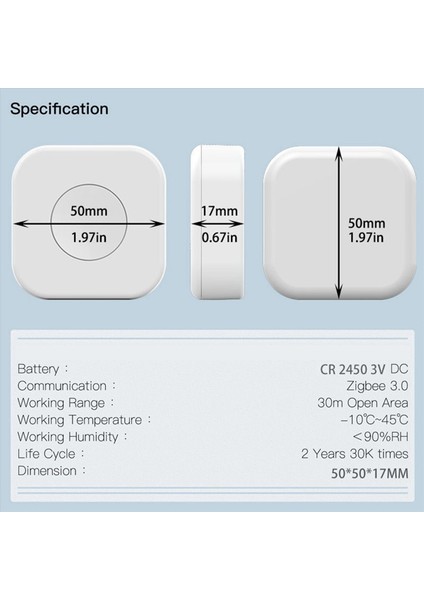 2x Tuya Zigbee Kablosuz Mini Anahtar Bir Anahtar Push Düğmesi Kontrol Sahnesi Akıllı Uzaktan Denetleyici Ev Otomasyonu (Yurt Dışından) fırsatları