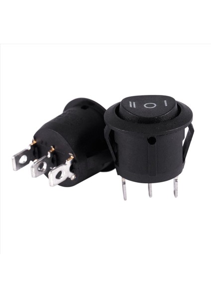 10 x Ac 6A/250V 10A/125V 3 Pın Spdt Açık/kapalı/açık 3 Konum Yuvarlak Tekne Rocker Anahtarı (Yurt Dışından) fiyatları