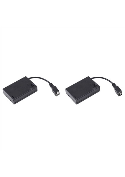 2pcs 3xaa Pil Kılıfı Kapak ve Anahtarlı USB Dişi Konektör USB Dişi Soket Pil Tutucusu (Yurt Dışından)