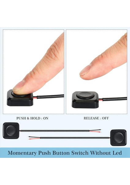 20PCS 12V/24V Mini Anlık Push Düğmesi Açma/kapama Anahtarı Yüzey Montajı Deney Için Kolay Kurulum (Yurt Dışından) modelleri