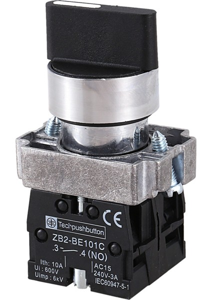 2x 22MM Mandal 2 No 3-Konumlu Döner Seçici Seçmen Seçen Anahtar ZB2-BE101C Siyah (Yurt Dışından) fiyatları