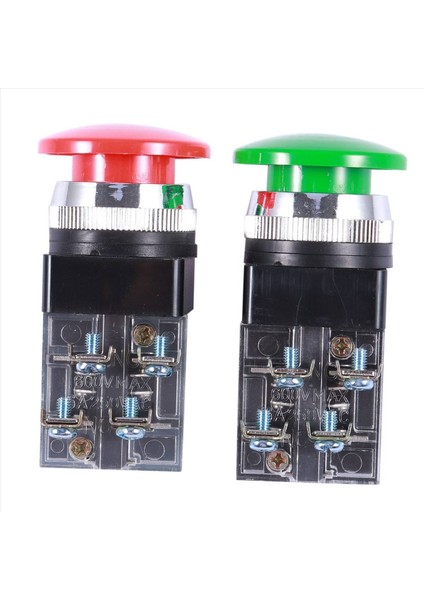 2x Kırmızı Yeşil Ac 250V 6A Dpst Anlık Kafası Itme Düğmesi Anahtarı (Yurt Dışından) fiyatları