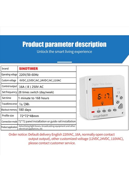 2x Sinotimer TM617-1 Akıllı Arka Işık Büyük Ekran Zaman Kontrol Anahtarı Zamanlayıcı Paneli (Yurt Dışından) fırsatları