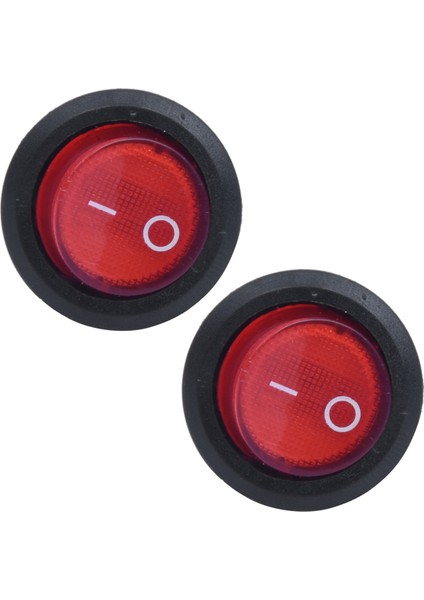 2x Rocker Anahtar Bipolar Kapalı Kırmızı 3 Pim 220V (Yurt Dışından)