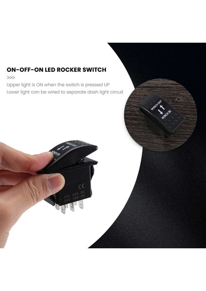 12V 20A Vinç Içinde Vinç Çıkış Kapalı Rocker Anahtarı 7 Pin LED Yeşil (Yurt Dışından) fiyatları