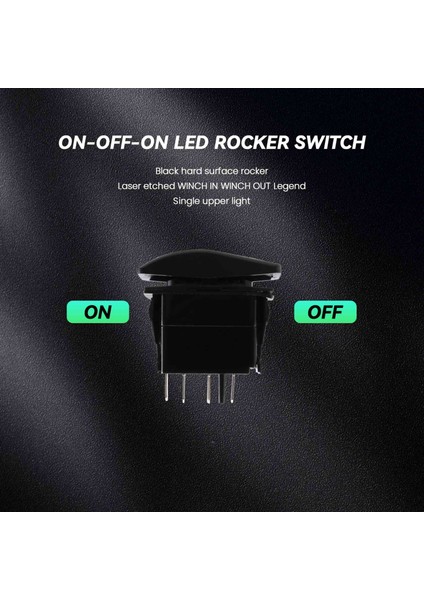 12V 20A Vinç Içinde Vinç Çıkış Kapalı Rocker Anahtarı 7 Pin LED Yeşil (Yurt Dışından) modelleri
