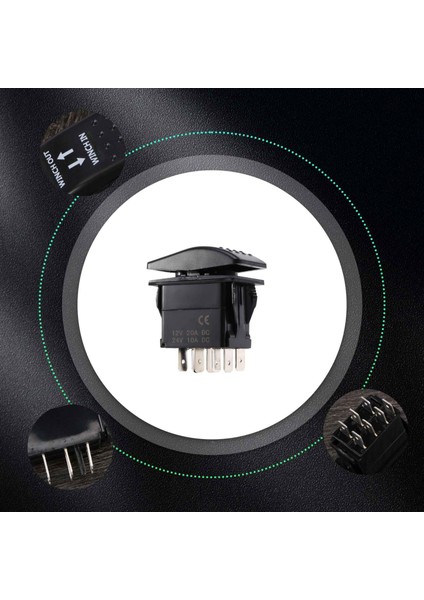 12V 20A Vinç Içinde Vinç Çıkış Kapalı Rocker Anahtarı 7 Pin LED Yeşil (Yurt Dışından) indirimleri