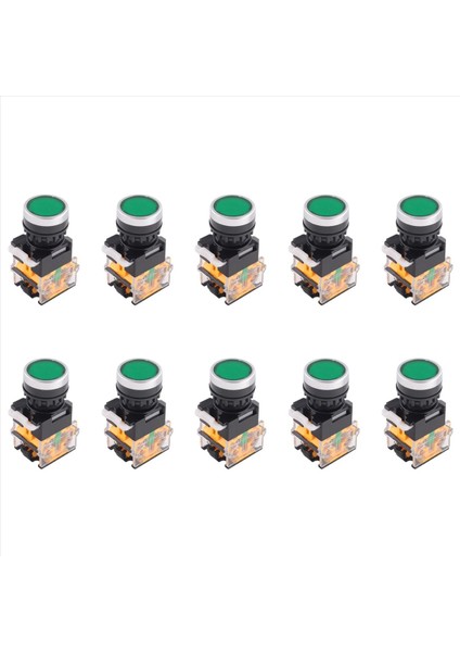 10X LA38-11/203 Pursh Düşünü Andi Ağır Hıster Güç Pres Anahtarı Yeşil (Yurt Dışından)